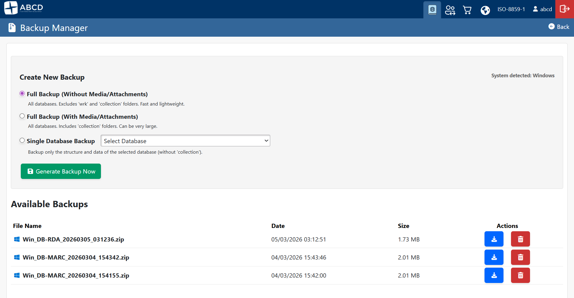 Native Backup Manager