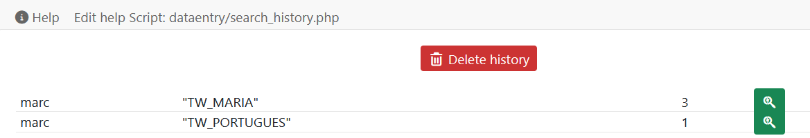 Search History &amp; Management