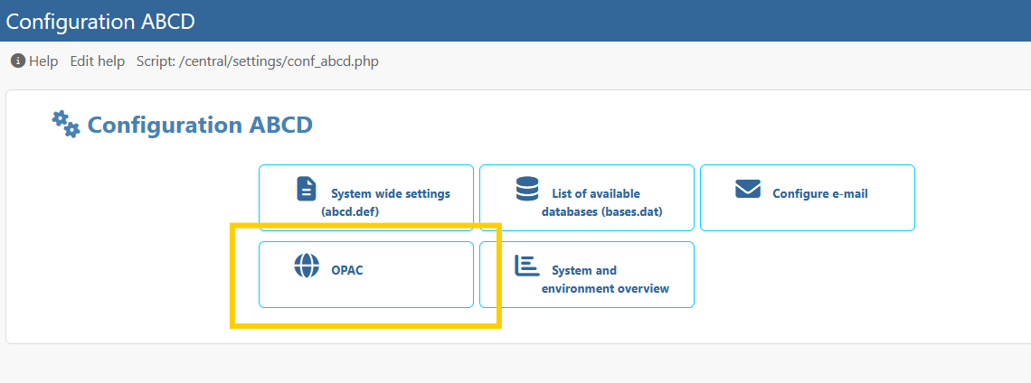 OPAC Configuration