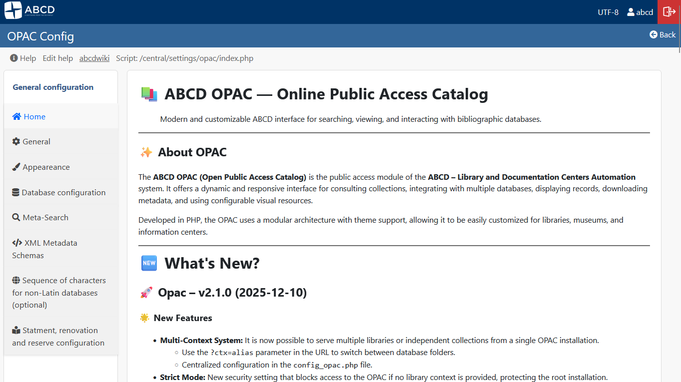OPAC Back-Office