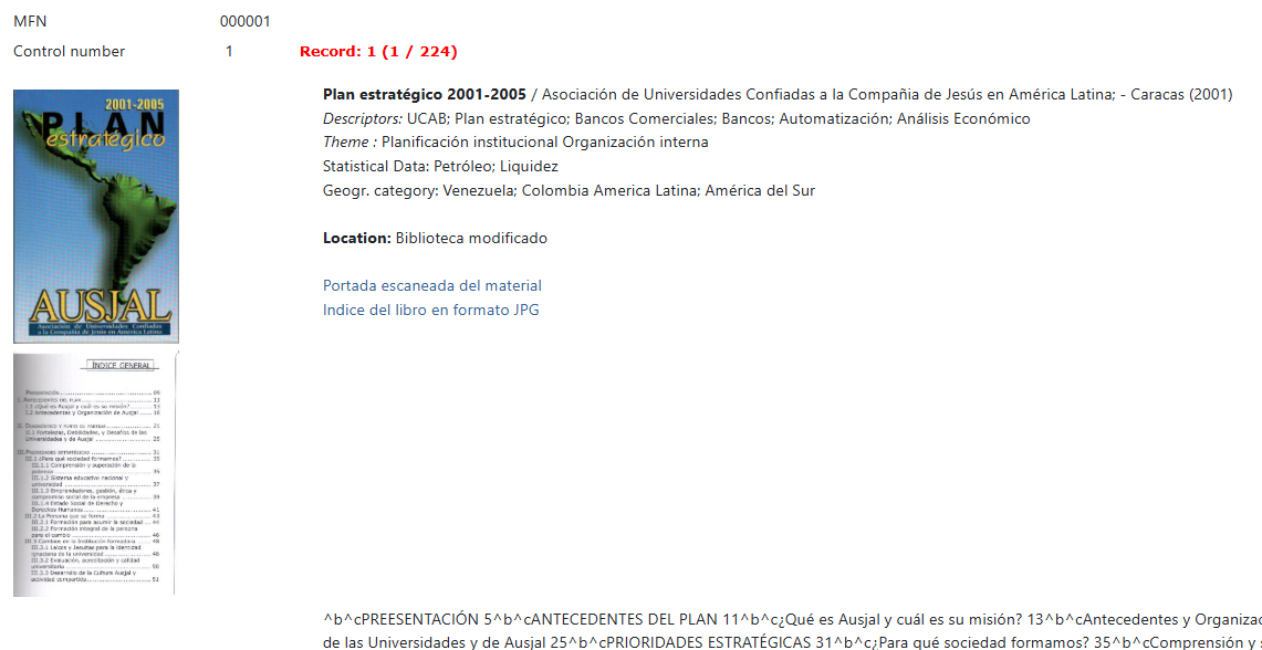 Images on CEPAL database